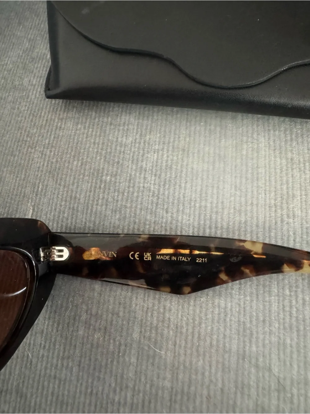 Lanvin Tortoiseshell Frame Sunglasses with Brown Lenses
